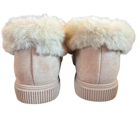 Journey Collection Sunset Faux Fur Lined Comfort Moccasin Slippers Beige 8.5 - Picture 4 of 10